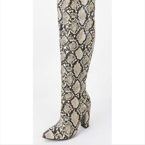 Snake Thigh High Boots